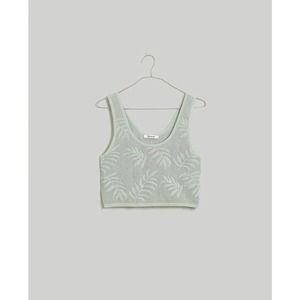 Madewell Mint Green Cropped Knit Tank Sweater